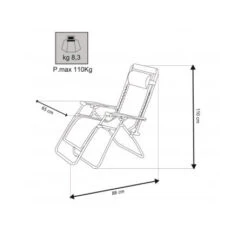 Poltrona Sdraio Cosma Comfort -Campeggio Attrezzatura Negozio poltrona comfort cosma alto grado di comfort struttura pieghevole 2
