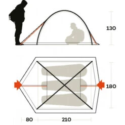 Ferrino Tenda Kalahari 3 -Campeggio Attrezzatura Negozio tenda ferrino kalahari 3 due ingressi areata comoda vacanze mare 3