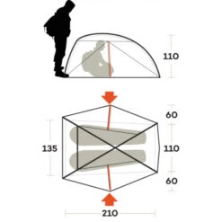 Tenda Ferrino Nemesi 2 PRO -Campeggio Attrezzatura Negozio tenda ferrino nemesi 2 pro leggera intuitiva struttura interna rapido montaggio hiker ciclismo 4