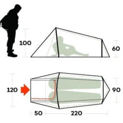 Tenda Ferrino Sling 2 -Campeggio Attrezzatura Negozio tenda ferrino sling 2 compatta climi miti tre 3 stagioni trail running bicicletta 1